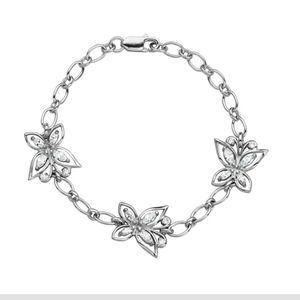 Cubic Zirconia 925 Butterfly Bracelet